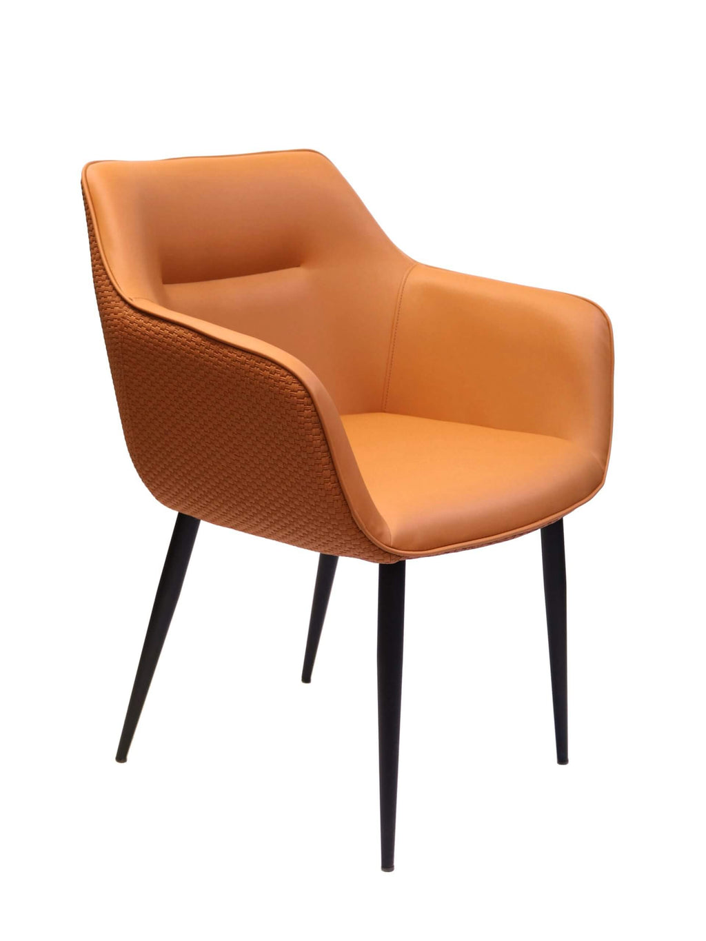 FURNISHINGS' MATE ADELE CHAIR APRICOT WEAVE SET OF TWO DC 636AP