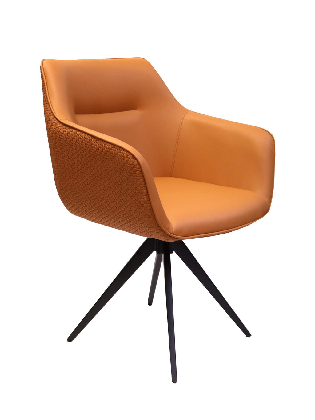 FURNISHINGS' MATE ADELE SWIVEL CHAIR  APRICOT SET OF TWO DC 636APSW