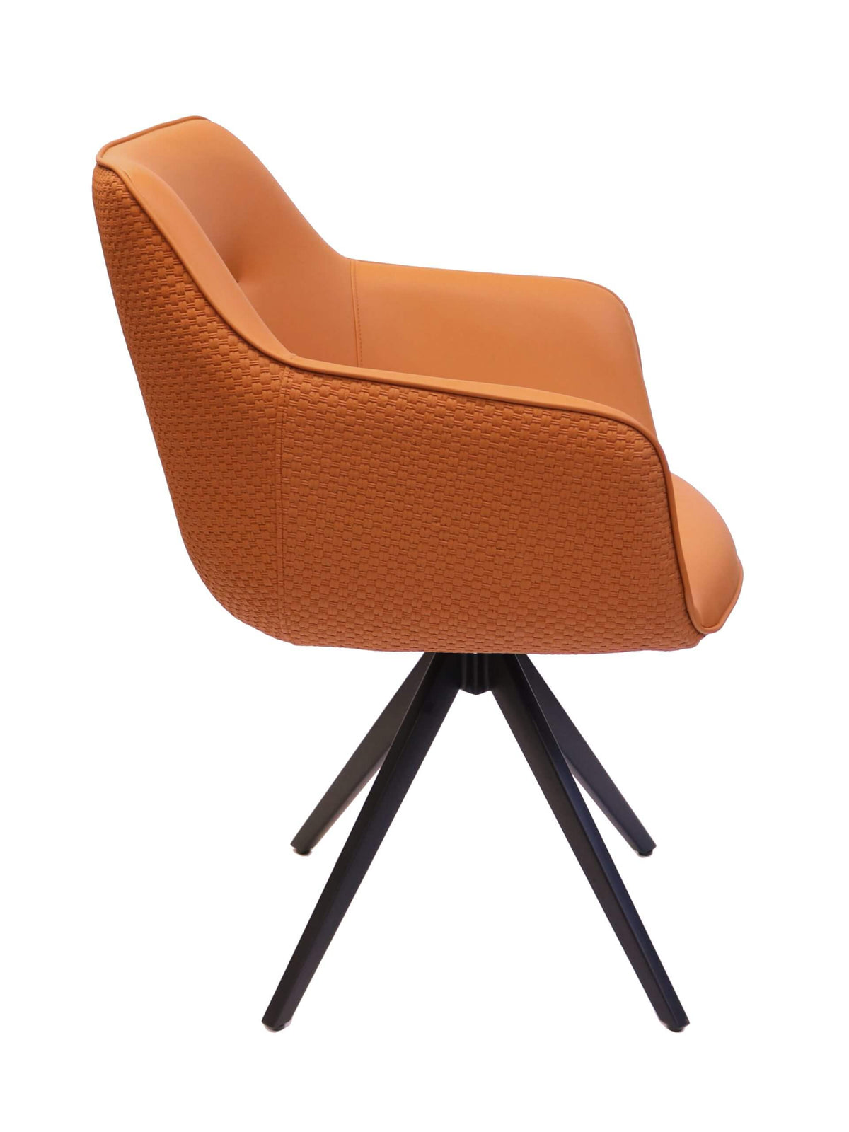 FURNISHINGS' MATE ADELE SWIVEL CHAIR  APRICOT SET OF TWO DC 636APSW