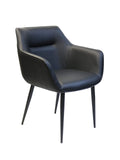 FURNISHINGS' MATE ADELE CHAIR BLACK WEAVE SET OF TWO DC 636bl