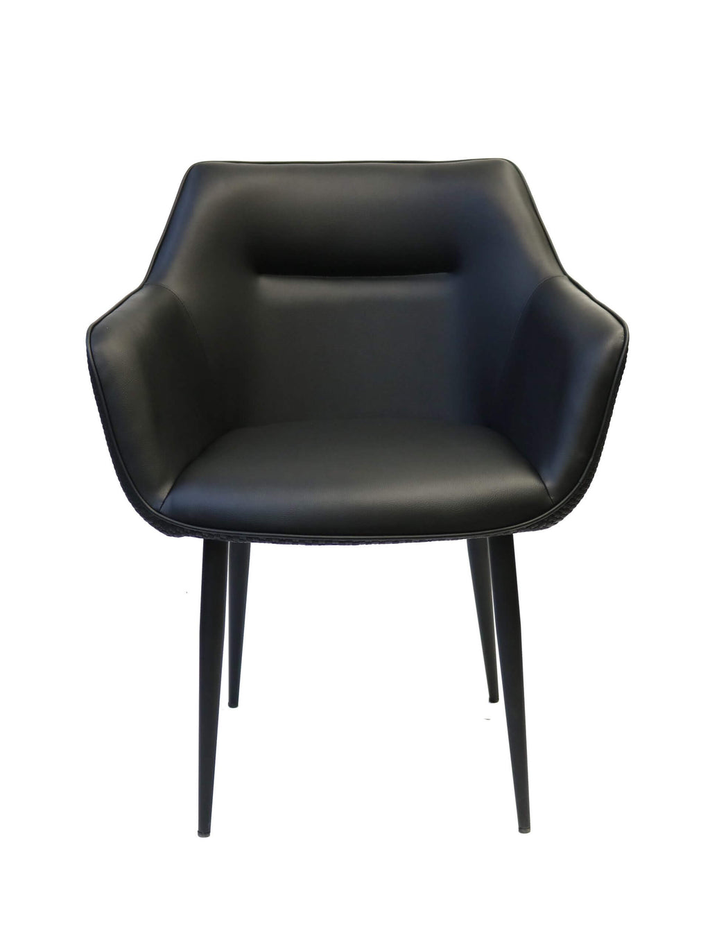 FURNISHINGS' MATE ADELE CHAIR BLACK WEAVE SET OF TWO DC 636bl