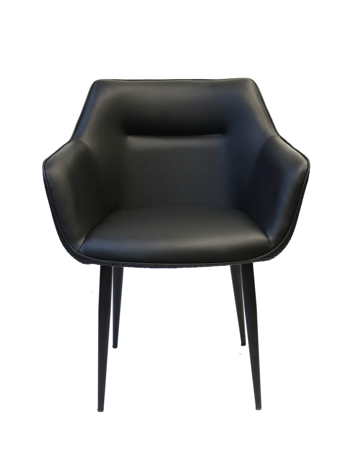 FURNISHINGS' MATE ADELE CHAIR BLACK WEAVE SET OF TWO DC 636bl
