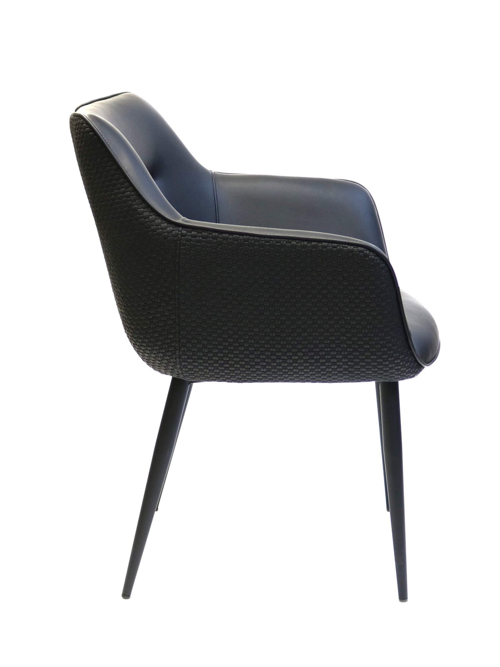 FURNISHINGS' MATE ADELE CHAIR BLACK WEAVE SET OF TWO DC 636bl
