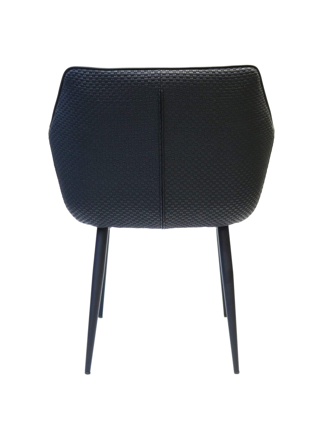 FURNISHINGS' MATE ADELE CHAIR BLACK WEAVE SET OF TWO DC 636bl