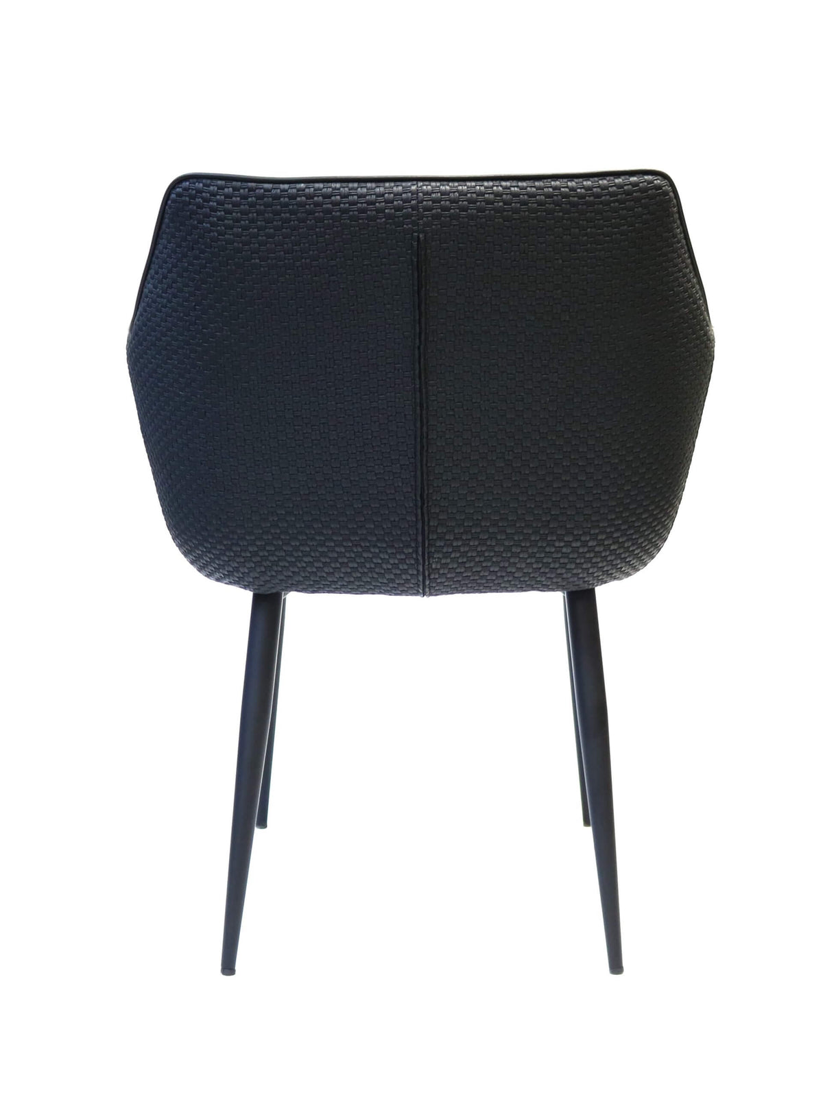 FURNISHINGS' MATE ADELE CHAIR BLACK WEAVE SET OF TWO DC 636bl