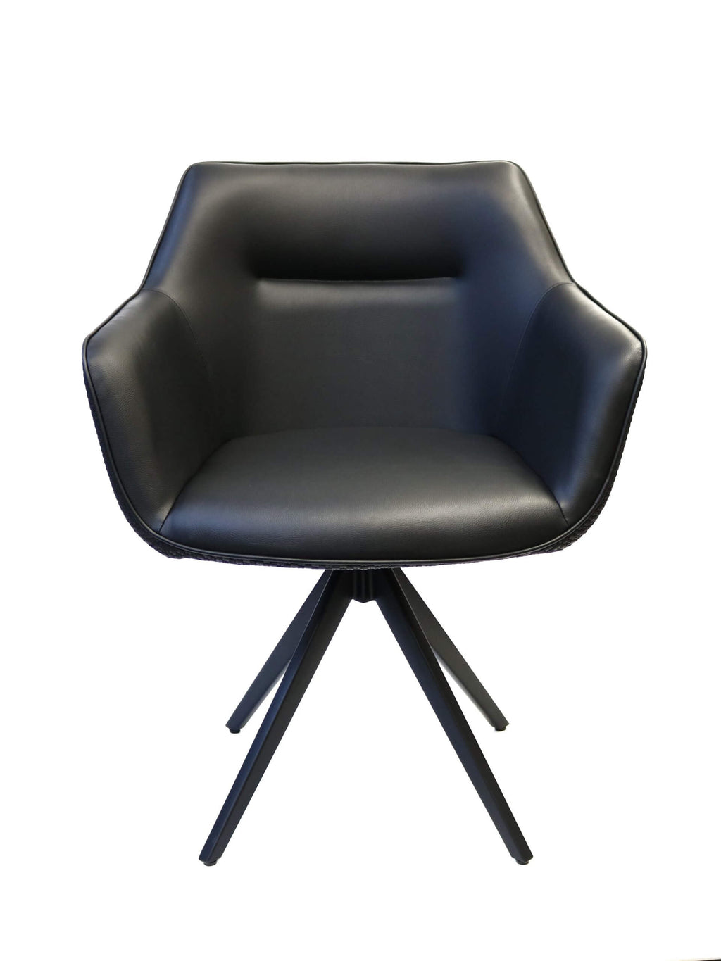 FURNISHINGS' MATE ADELE SWIVEL CHAIR BLACK SET OF TWO 636BLSW