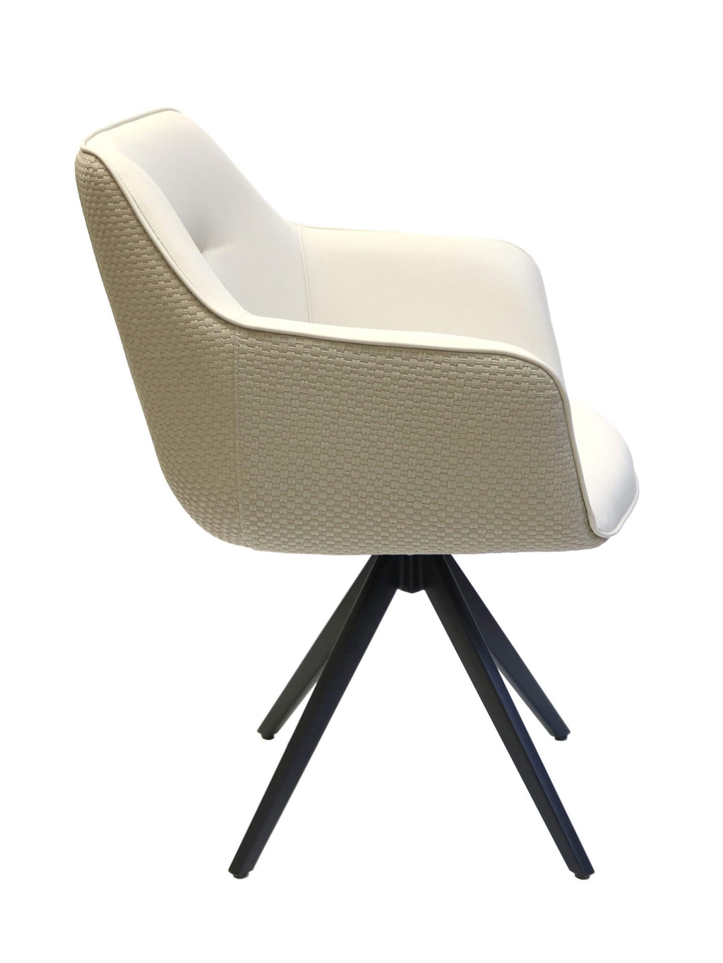 FURNISHINGS' MATE ADELE SWIVEL CHAIR ECRU SET OF TWO 636ESW