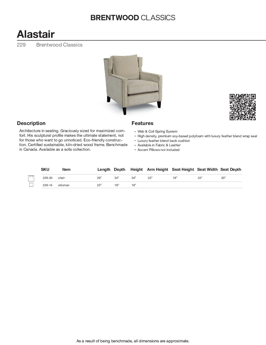 BRENTWOOD Alastair Chair 229-20