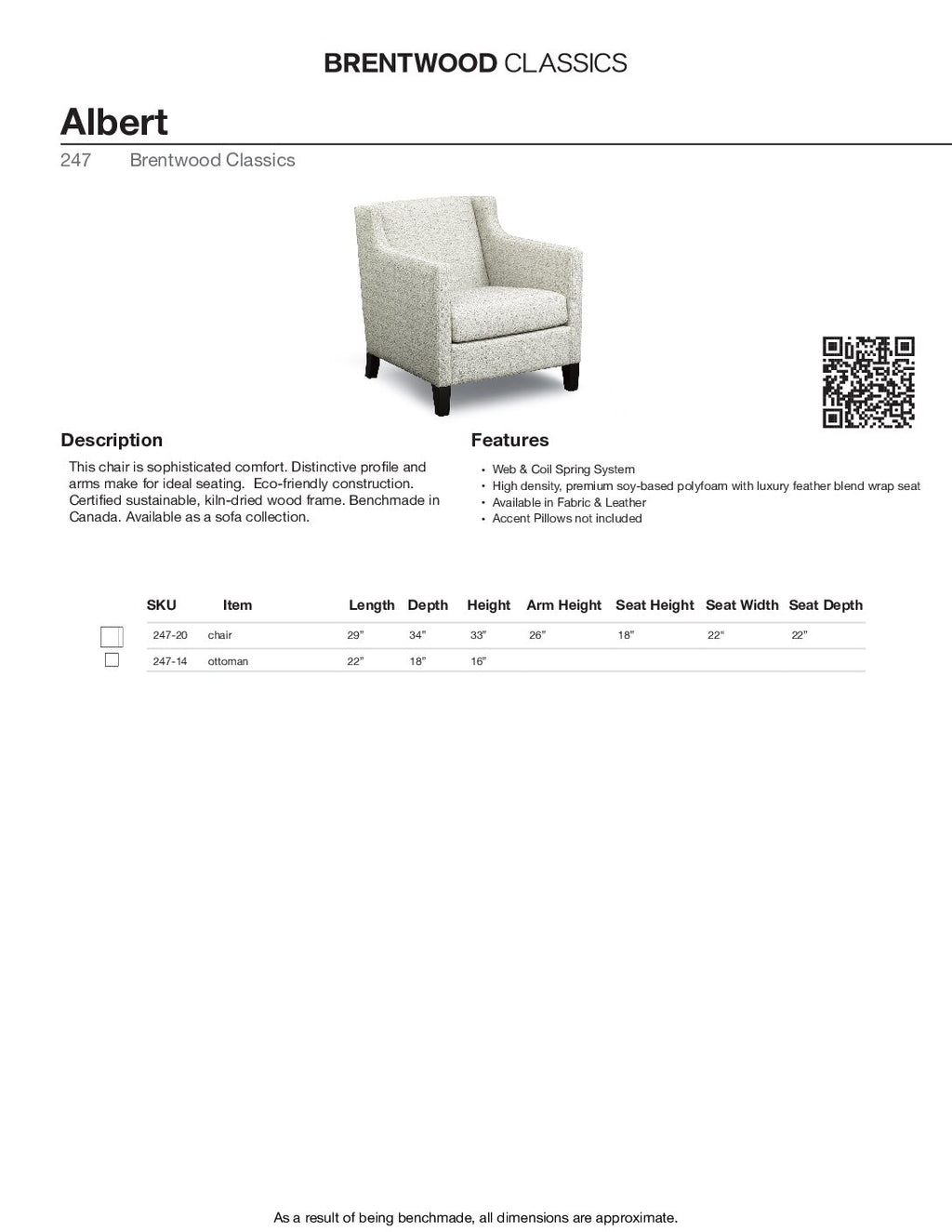 BRENTWOOD Albert CHAIR 247-20