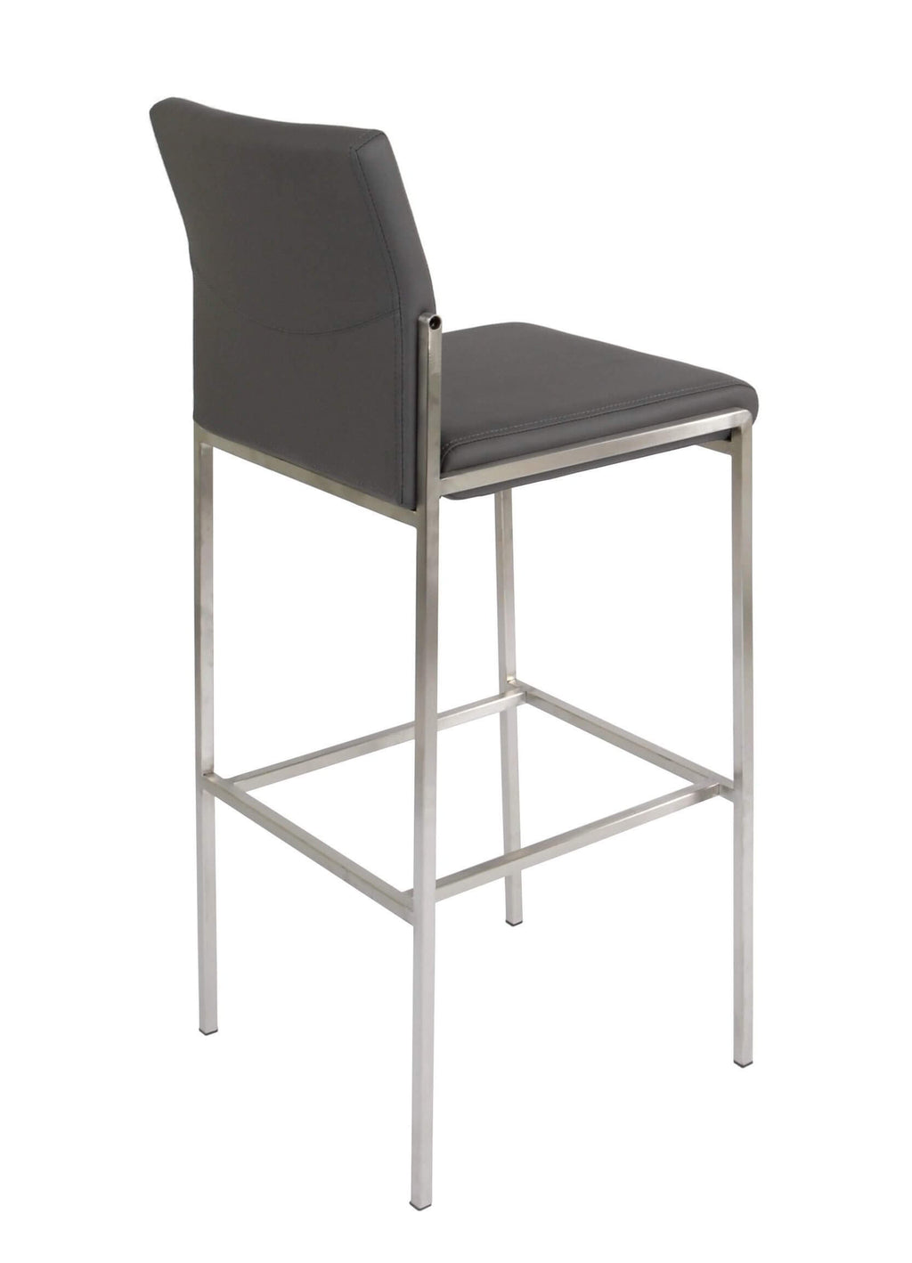 FURNISHINGS MATE ANGLE BAR STOOL GREY SET OF TWO BSA 030-GR-SS