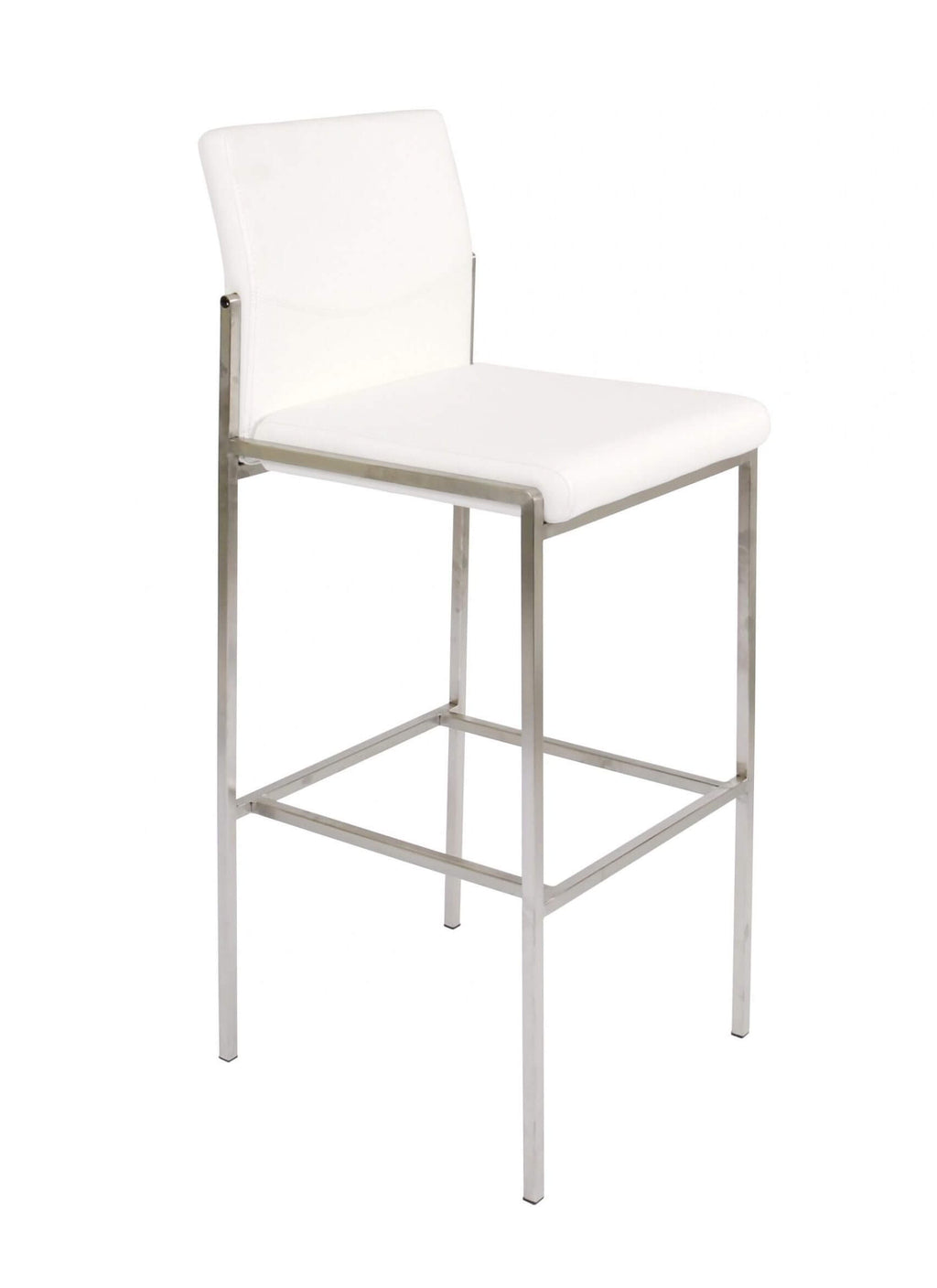 FURNISHINGS MATE ANGLE BAR STOOL WHITE SET OF TWO BSA 030-WH-SS