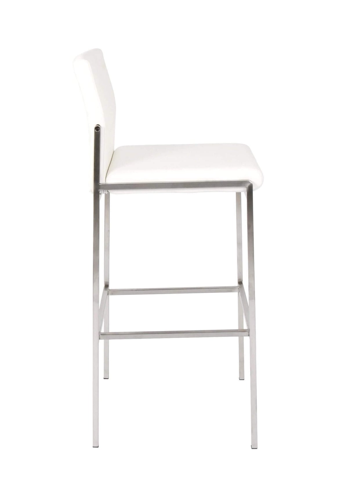 FURNISHINGS MATE ANGLE BAR STOOL WHITE SET OF TWO BSA 030-WH-SS