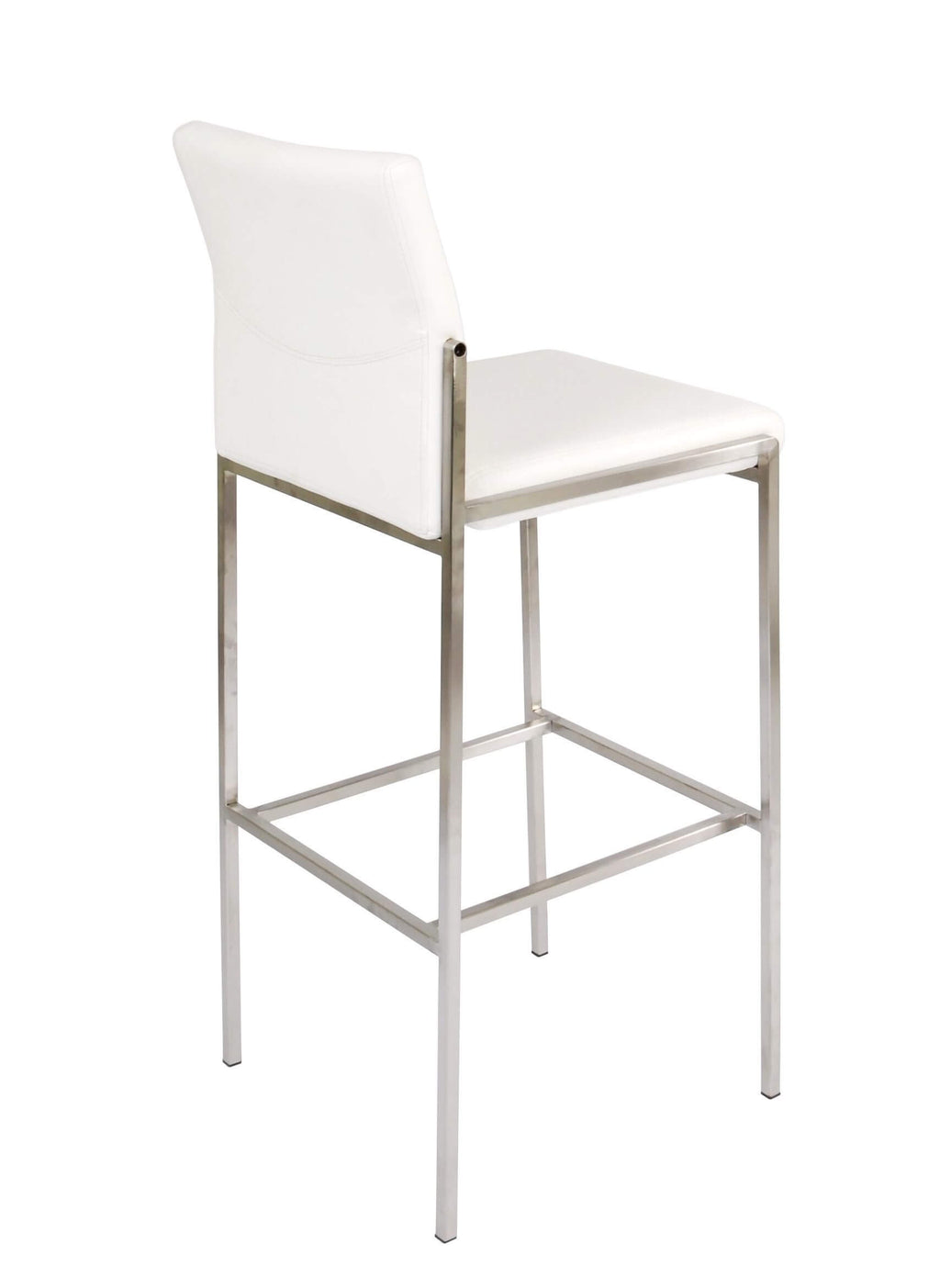 FURNISHINGS MATE ANGLE BAR STOOL WHITE SET OF TWO BSA 030-WH-SS