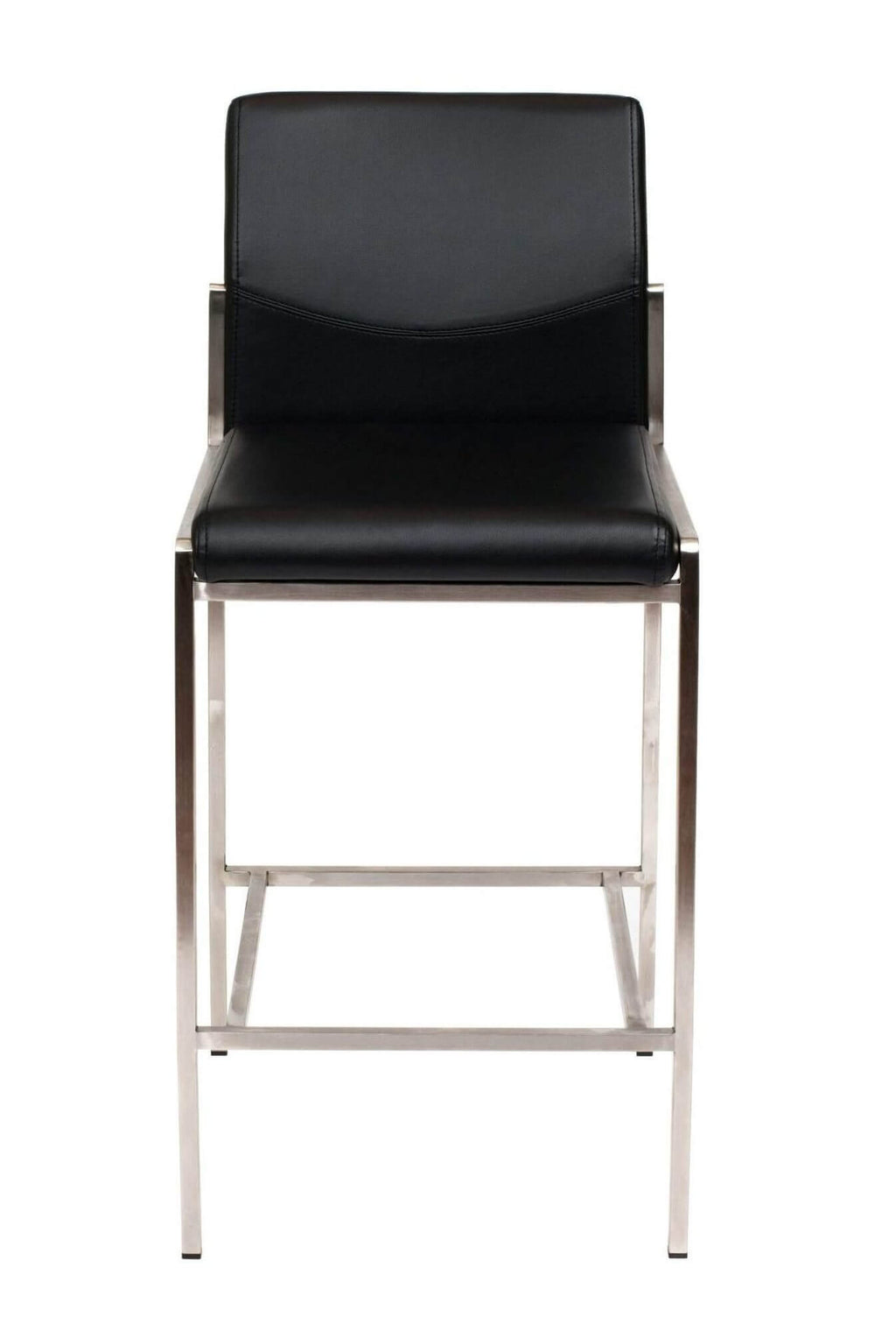 FURNISHINGS MATE ANGLE COUNTER STOOL BLACK SET OF TWO BS 030-BL-SS