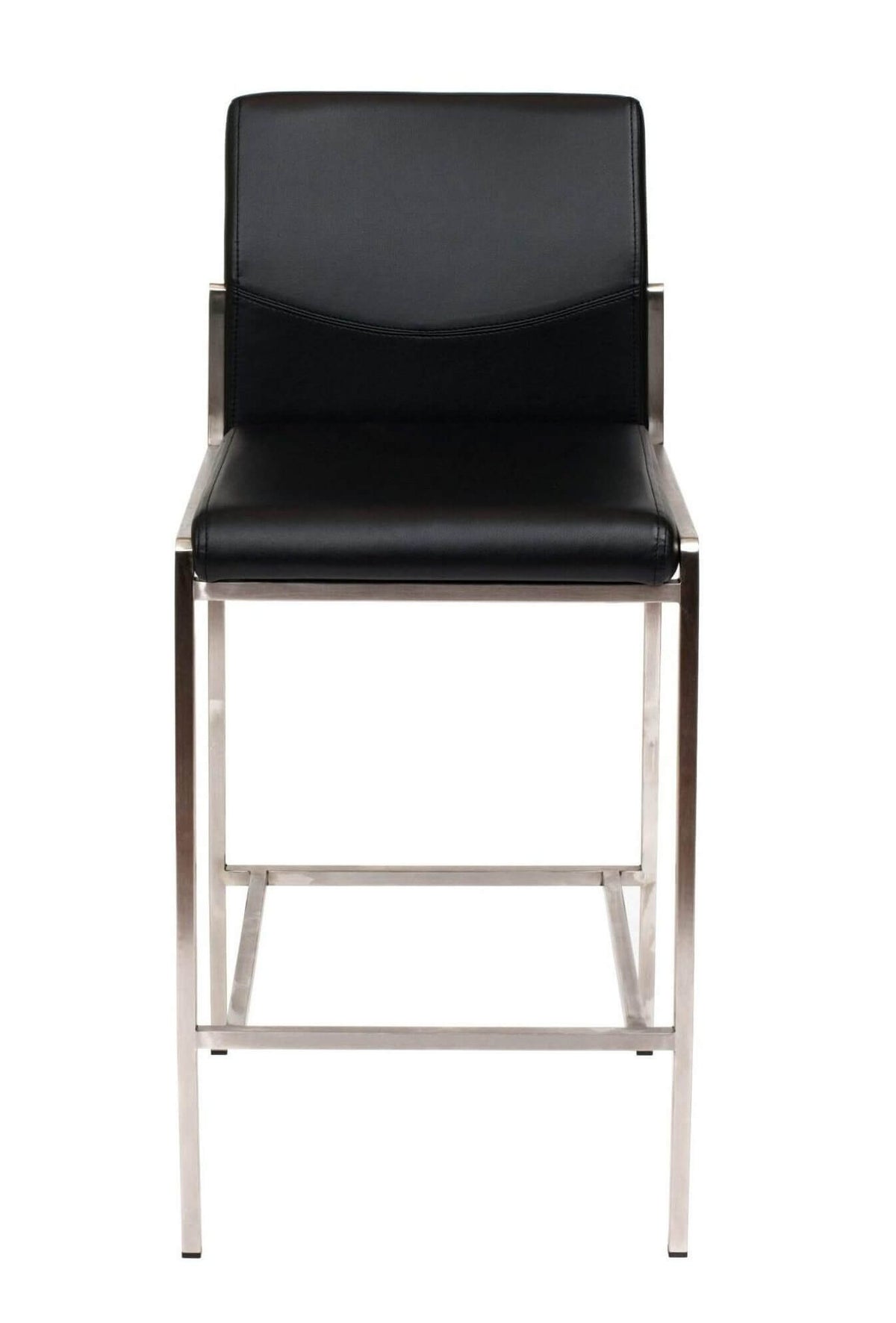 FURNISHINGS MATE ANGLE COUNTER STOOL BLACK SET OF TWO BS 030-BL-SS