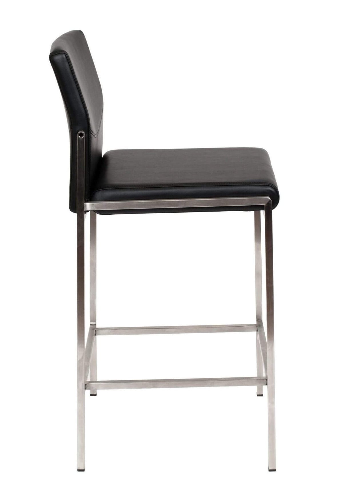 FURNISHINGS MATE ANGLE COUNTER STOOL BLACK SET OF TWO BS 030-BL-SS