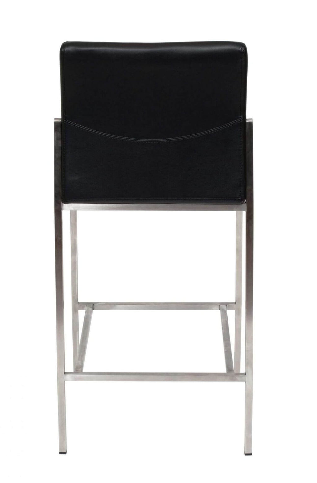 FURNISHINGS MATE ANGLE COUNTER STOOL BLACK SET OF TWO BS 030-BL-SS
