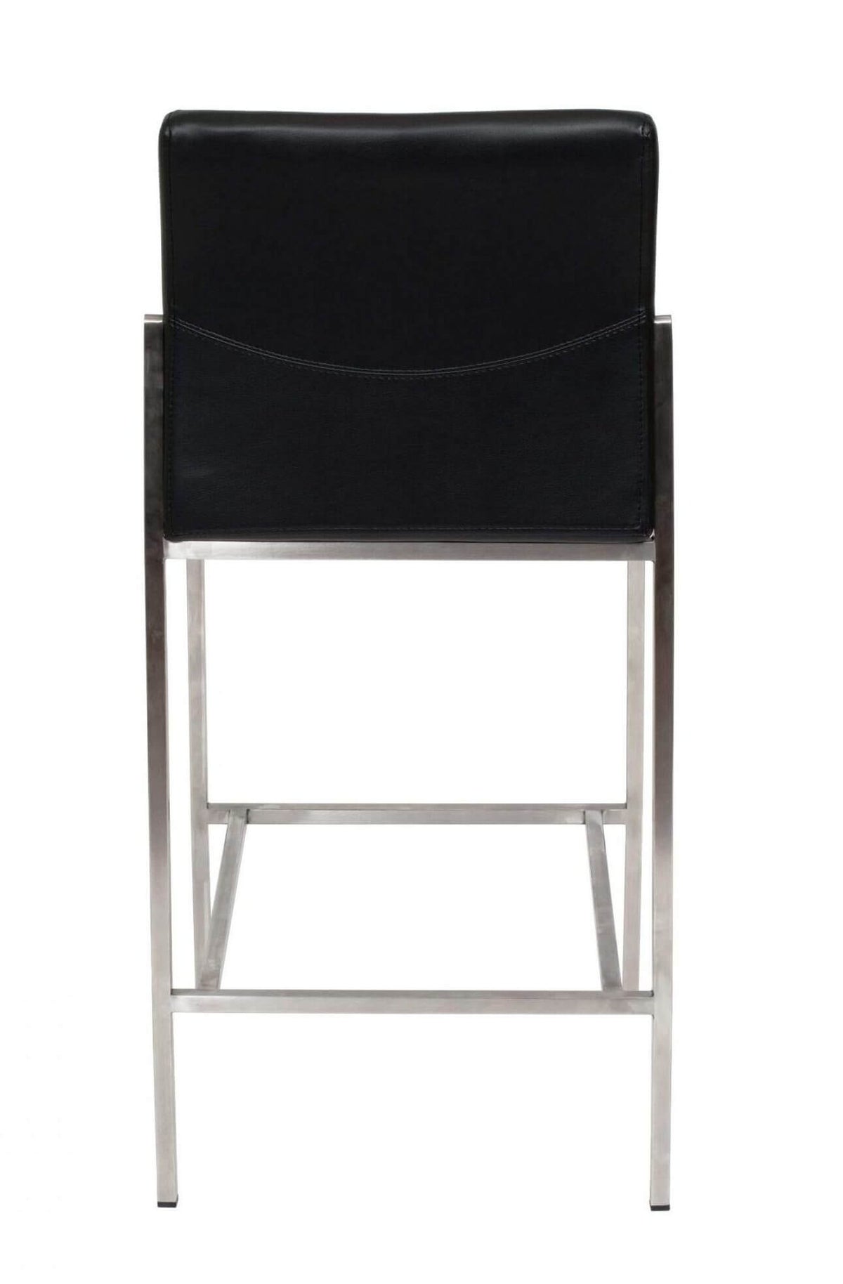 FURNISHINGS MATE ANGLE COUNTER STOOL BLACK SET OF TWO BS 030-BL-SS