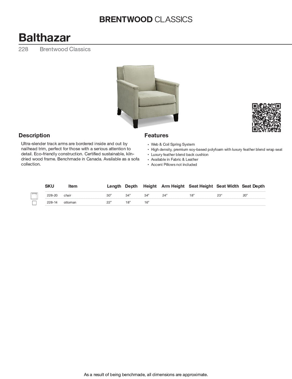 BRENTWOOD Balthazar Chair 228-20