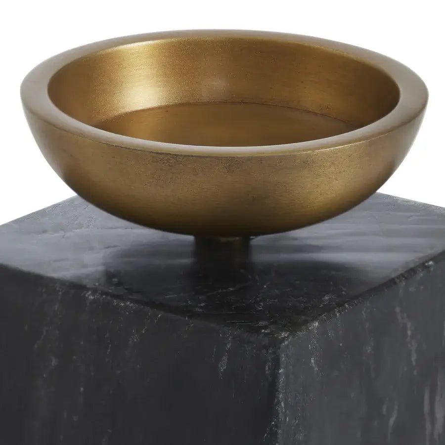 RENWIL POEMA MARBLE CANDLE HOLDER  CAN198