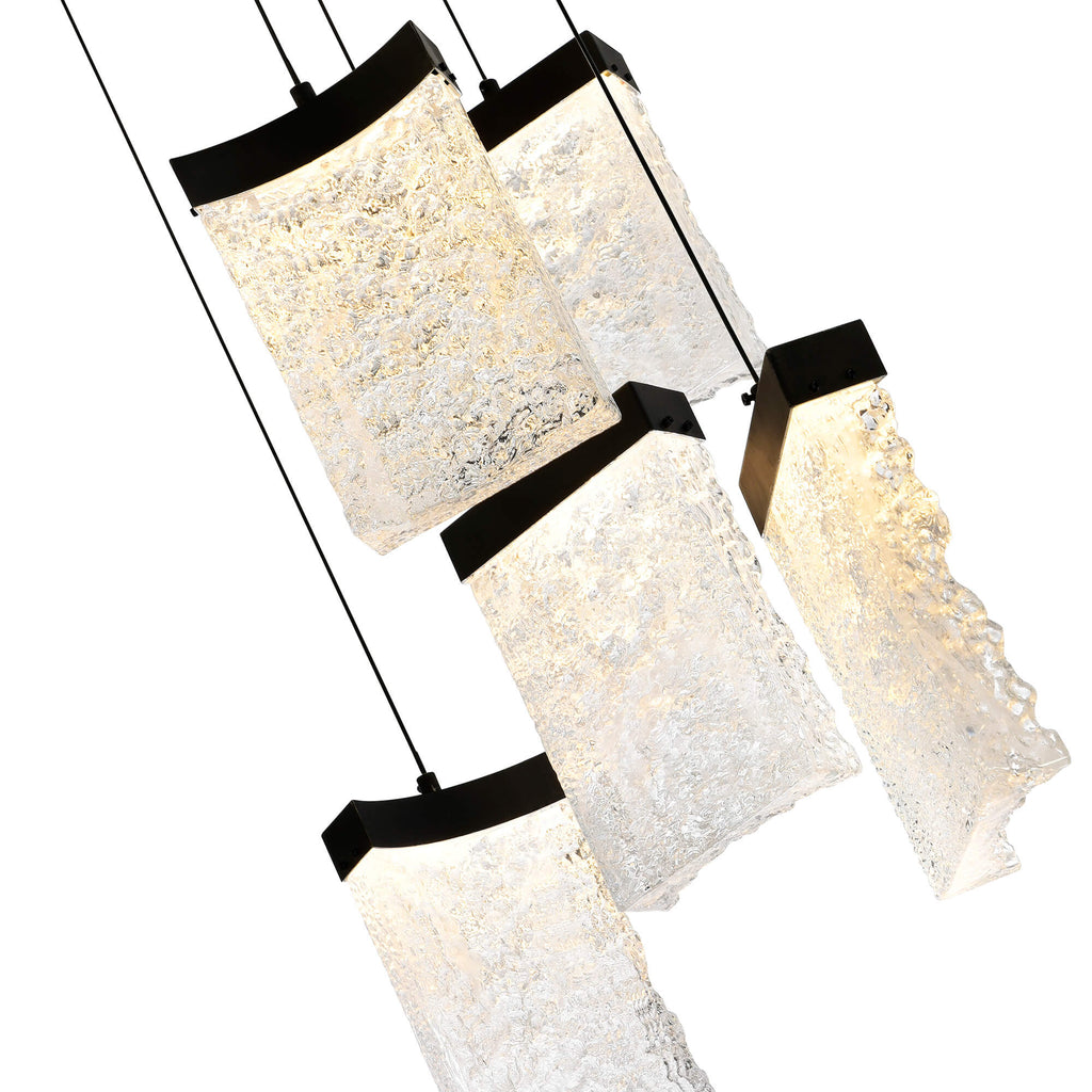 CWI LIGHTING  LAVA INTEGRATED LED BLACK MINI PENDANT 1587P12-5-101