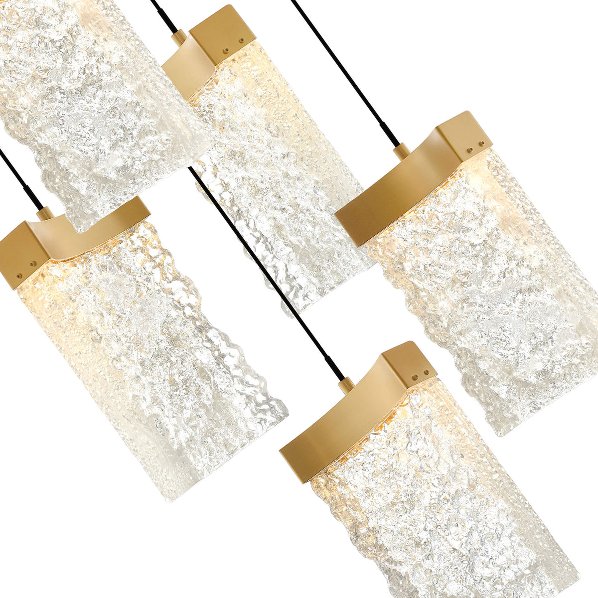 CWI LIGHTING  LAVA INTEGRATED LED BRASS MINI PENDANT 1587P12-5-624
