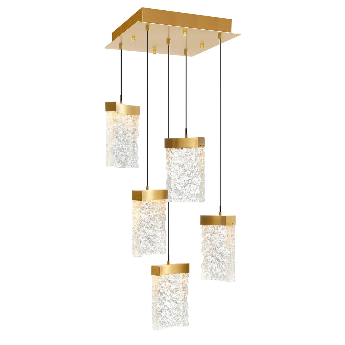 CWI LIGHTING  LAVA INTEGRATED LED BRASS MINI PENDANT 1587P12-5-624