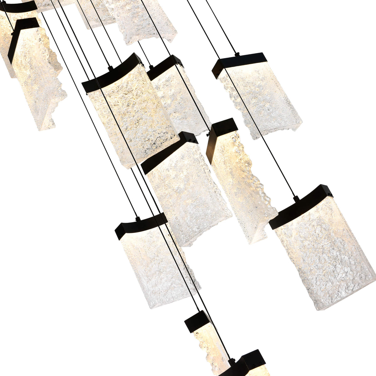 CWI LIGHTING  LAVA INTEGRATED LED BLACK CHANDELIER 1587P24-17-101