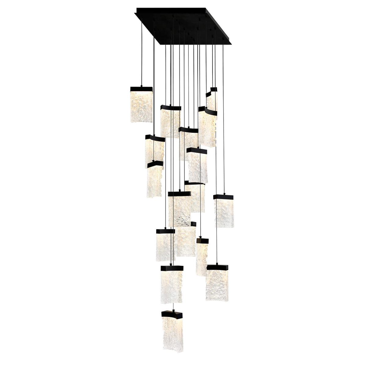 CWI LIGHTING  LAVA INTEGRATED LED BLACK CHANDELIER 1587P24-17-101