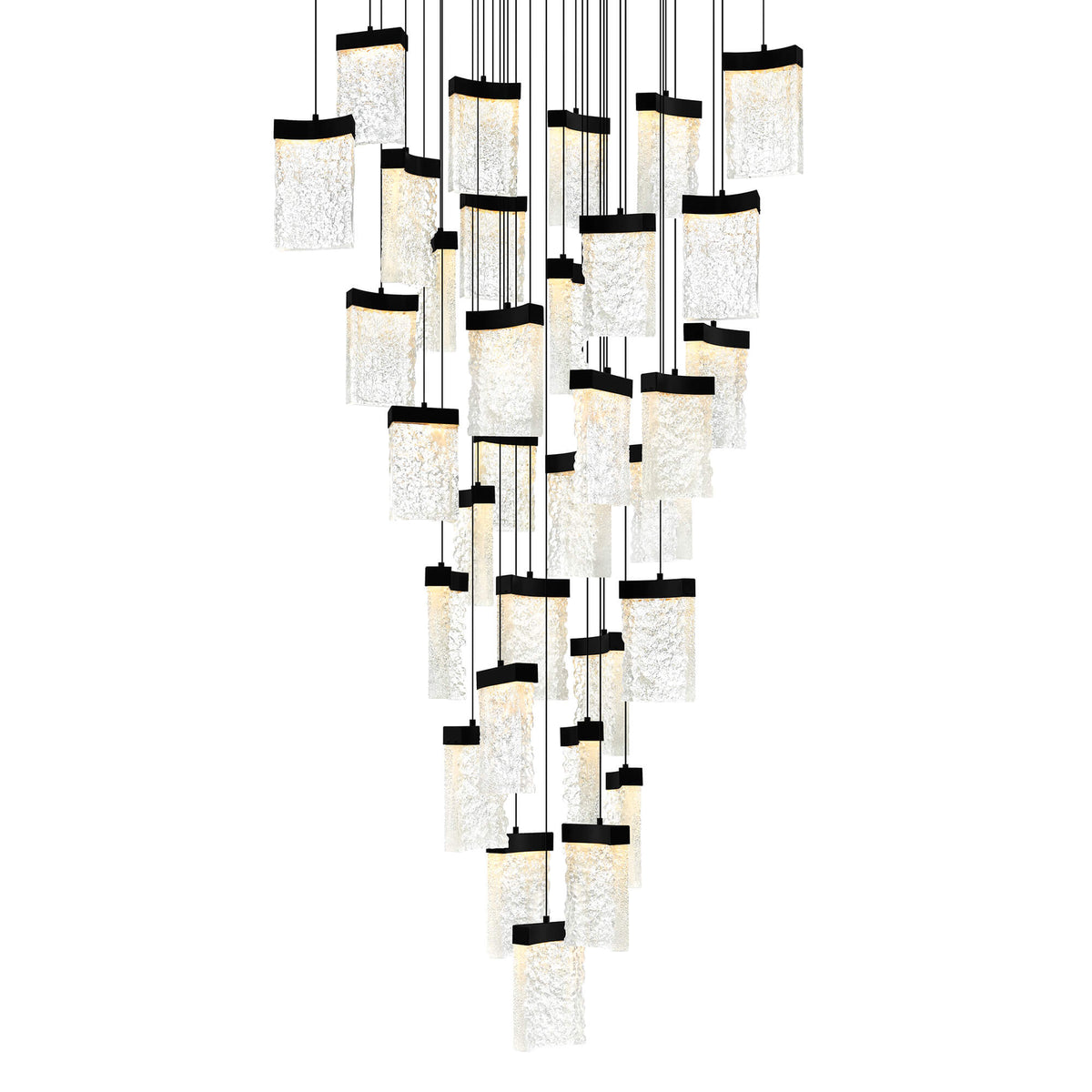 CWI LIGHTING  LAVA INTEGRATED LED BLACK CHANDELIER 1587P36-33-101