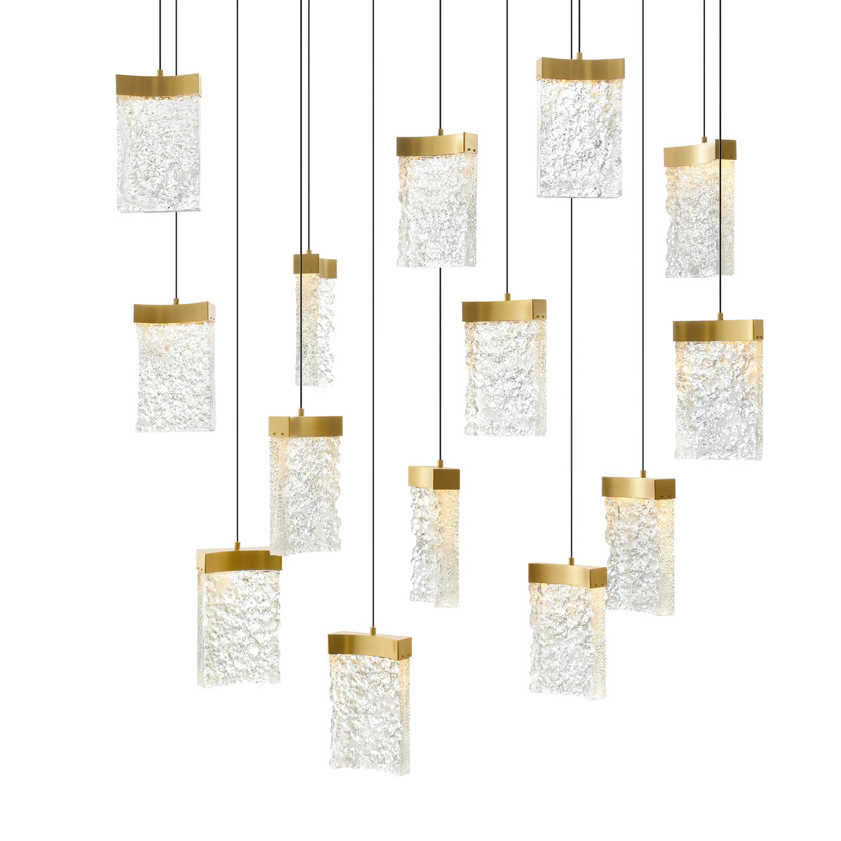 CWI LIGHTING  LAVA INTEGRATED LED BRASS CHANDELIER 1587P48-14-624-RC
