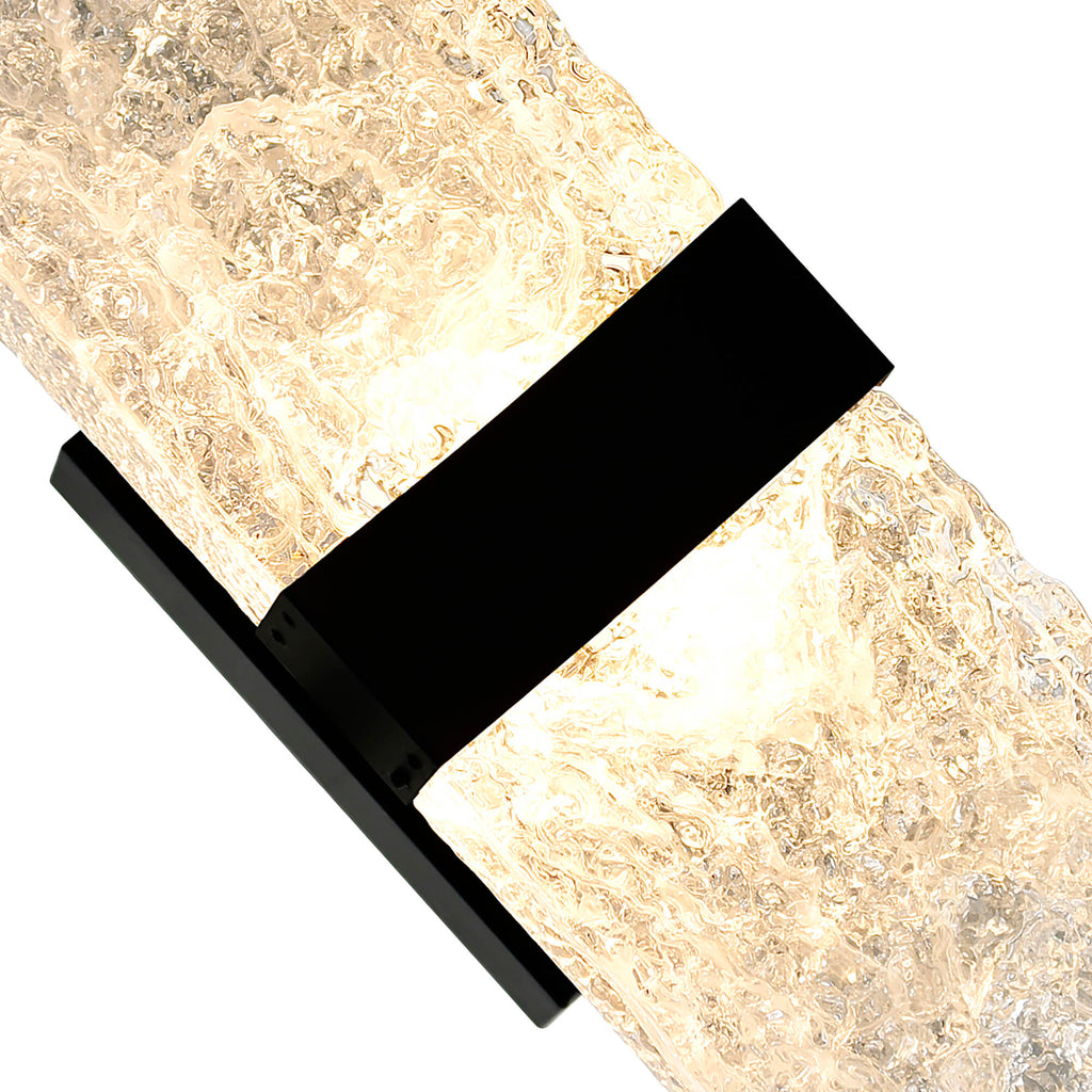 CWI LIGHTING  LAVA INTEGRATED LED BLACK WALL LIGHT 1587W20-2-101