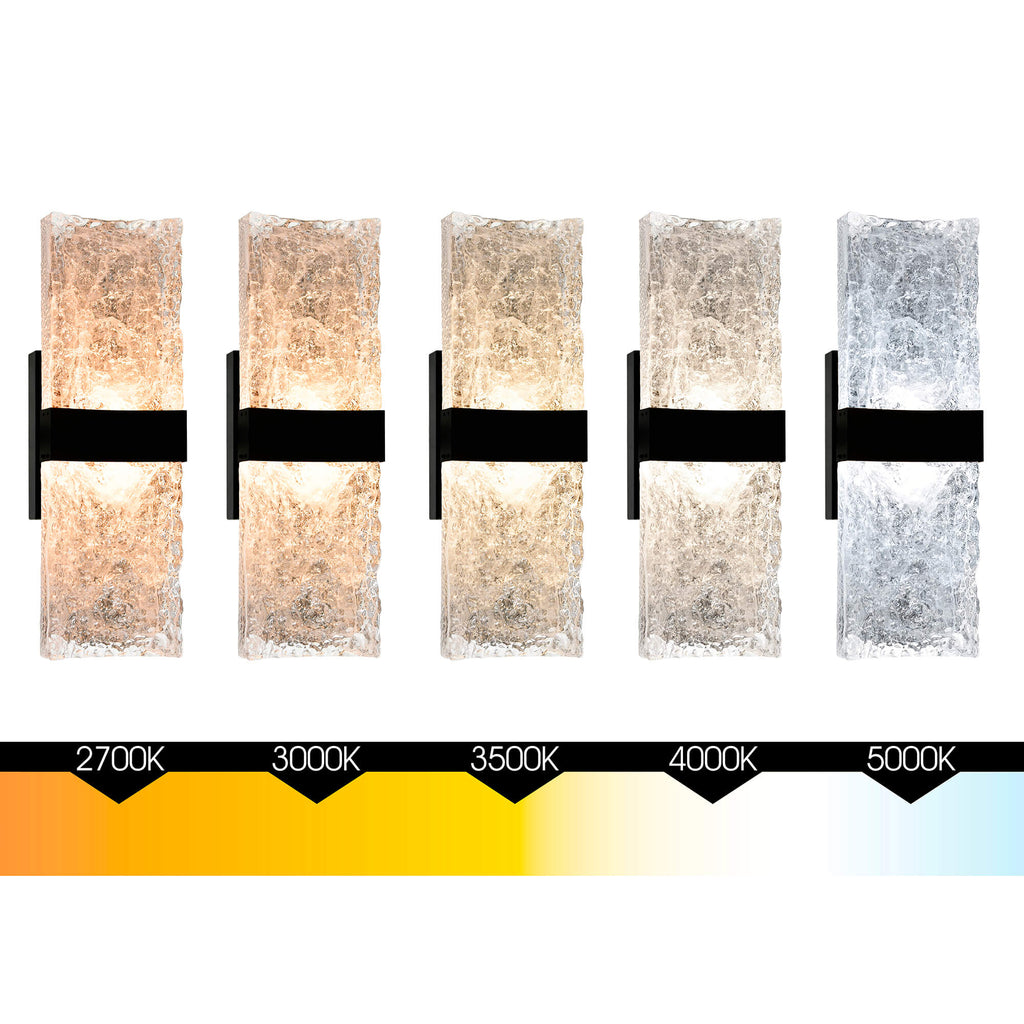 CWI LIGHTING  LAVA INTEGRATED LED BLACK WALL LIGHT 1587W20-2-101