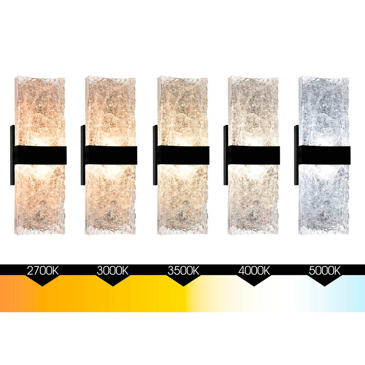 CWI LIGHTING  LAVA INTEGRATED LED BLACK WALL LIGHT 1587W20-2-101