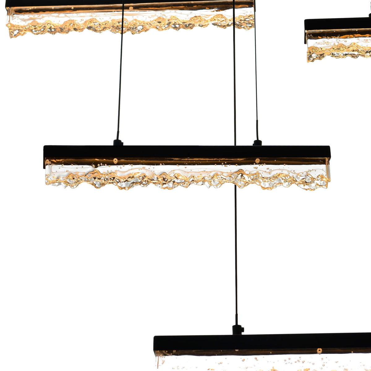CWI LIGHTING STAGGER INTEGRATED LED BLACK CHANDELIER 1588P48-10-101