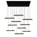 CWI LIGHTING STAGGER INTEGRATED LED BLACK CHANDELIER 1588P48-10-101