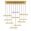CWI LIGHTING STAGGER INTEGRATED LED BRASS CHANDELIER 1588P48-10-624