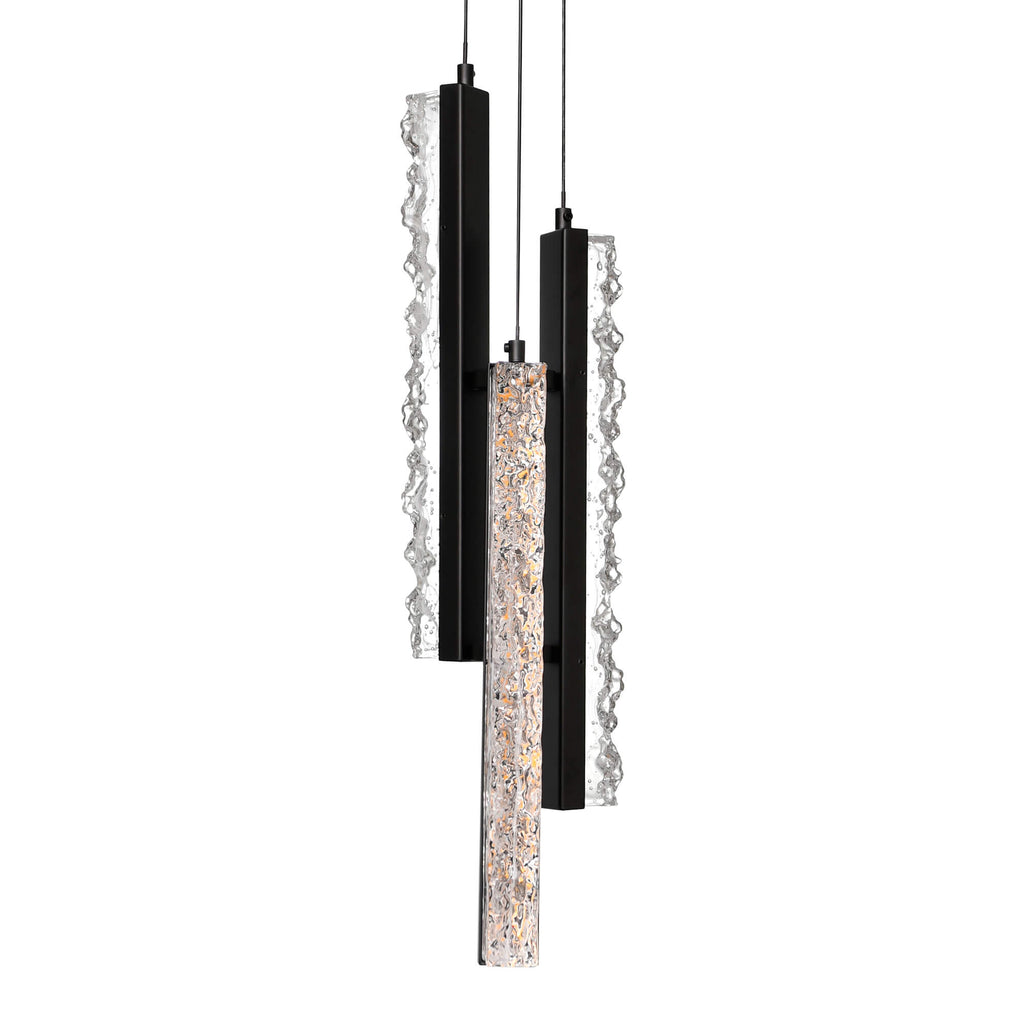 CWI LIGHTING STAGGER INTEGRATED LED BLACK MINI PENDANT 1588P6-3-101