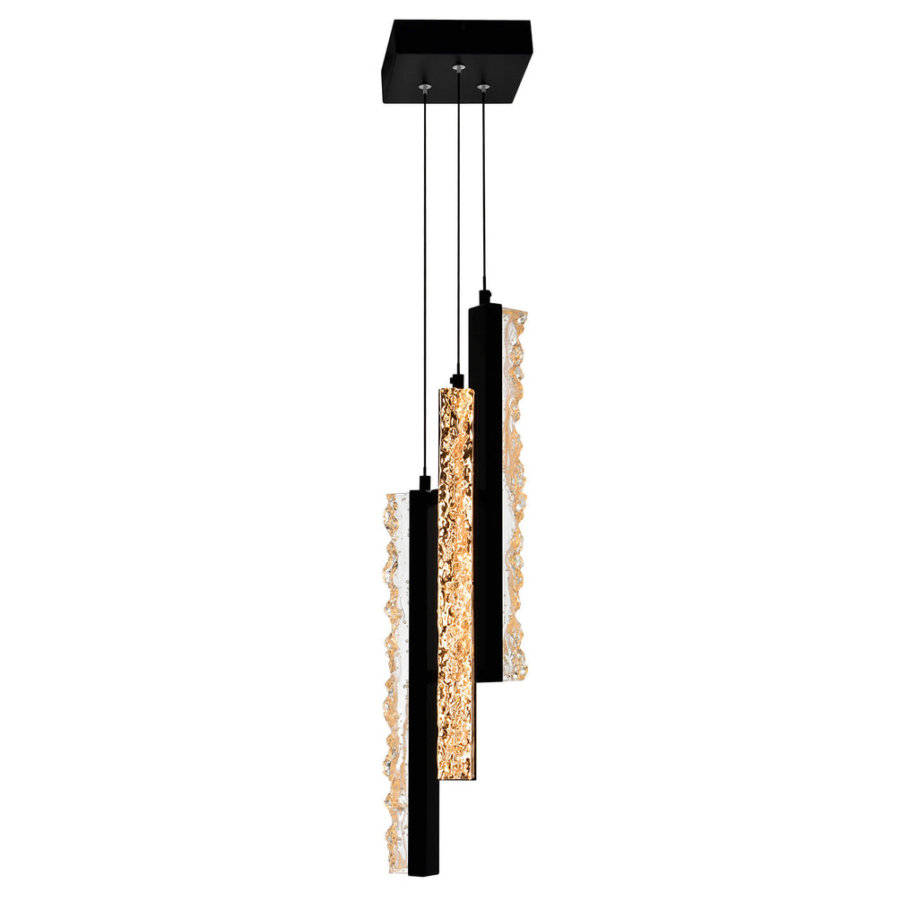 CWI LIGHTING STAGGER INTEGRATED LED BLACK MINI PENDANT 1588P6-3-101