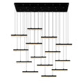 CWI LIGHTING STAGGER INTEGRATED LED BLACK CHANDELIER 1588P60-14-101