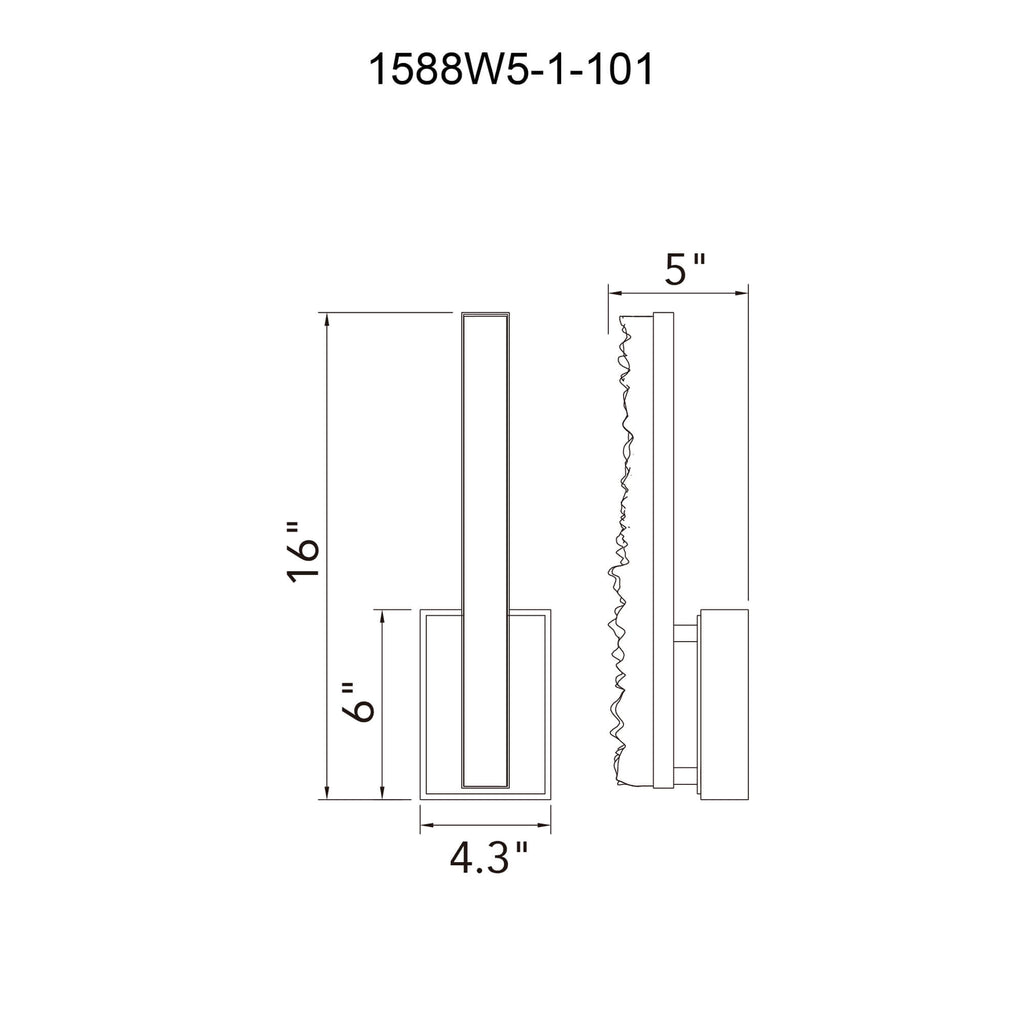 CWI LIGHTING STAGGER INTEGRATED LED BRASS WALL LIGHT 1588W5-1-624