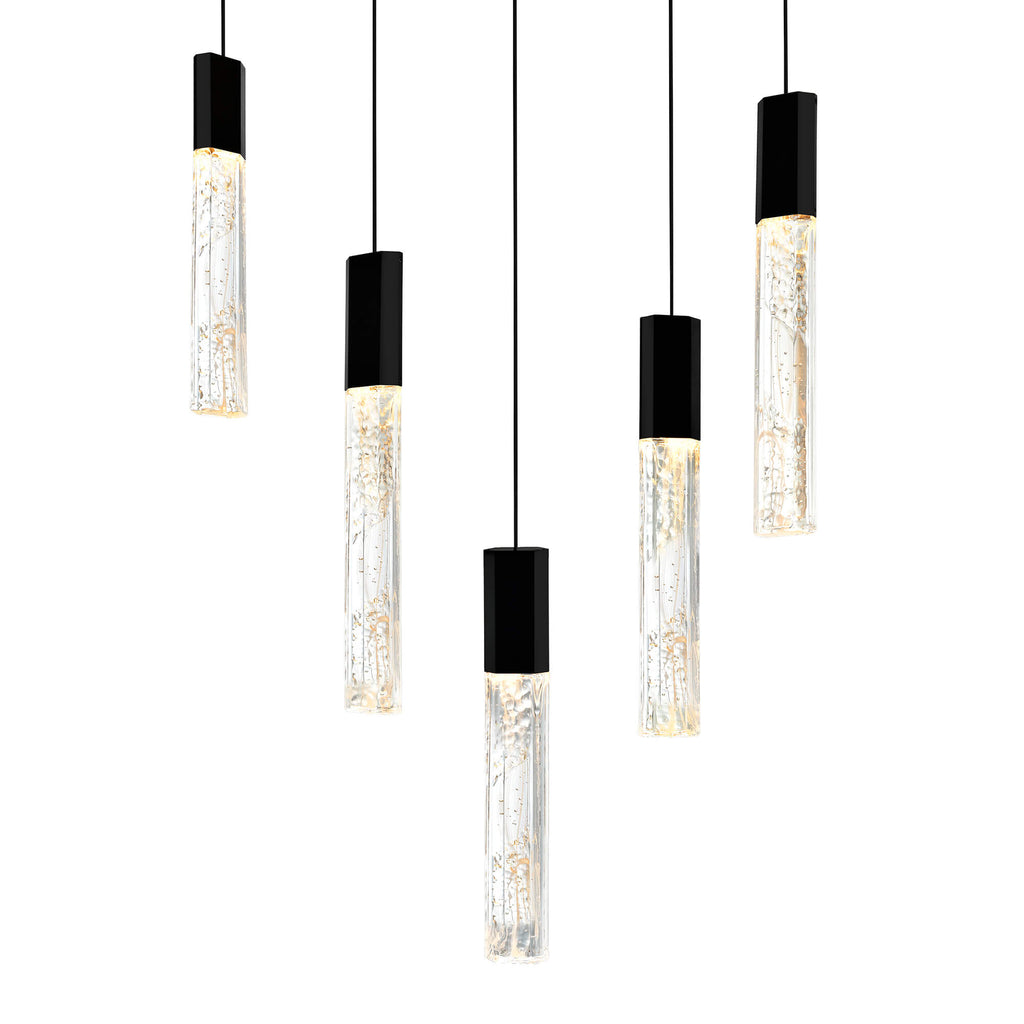 CWI LIGHTING GRETA INTEGRATED LED BLACK MINI PENDANT 1589P12-5-101