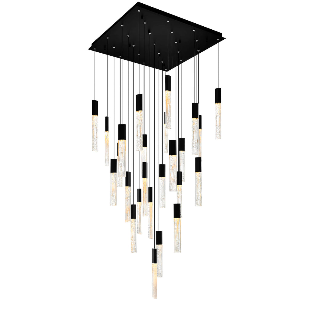 CWI LIGHTING  GRETA INTEGRATED LED BLACK CHANDELIER 1589P28-25-101