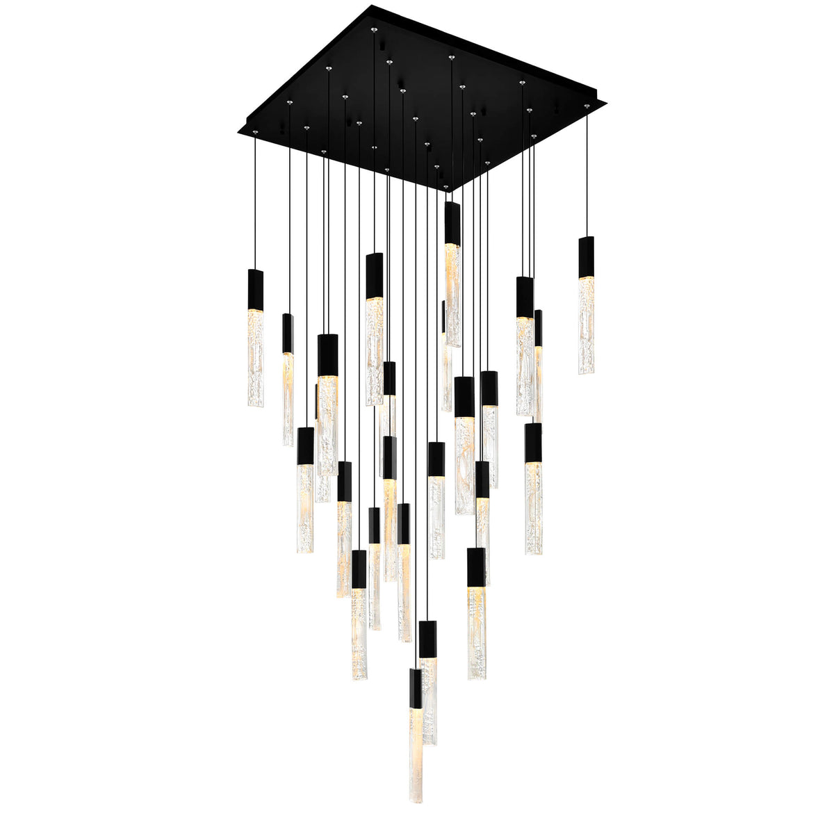 CWI LIGHTING  GRETA INTEGRATED LED BLACK CHANDELIER 1589P28-25-101