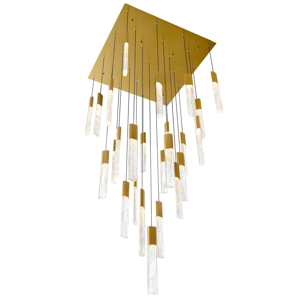CWI LIGHTING  GRETA INTEGRATED LED BRASS CHANDELIER 1589P28-25-624