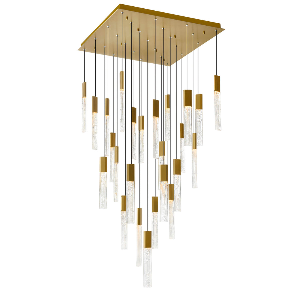 CWI LIGHTING  GRETA INTEGRATED LED BRASS CHANDELIER 1589P28-25-624
