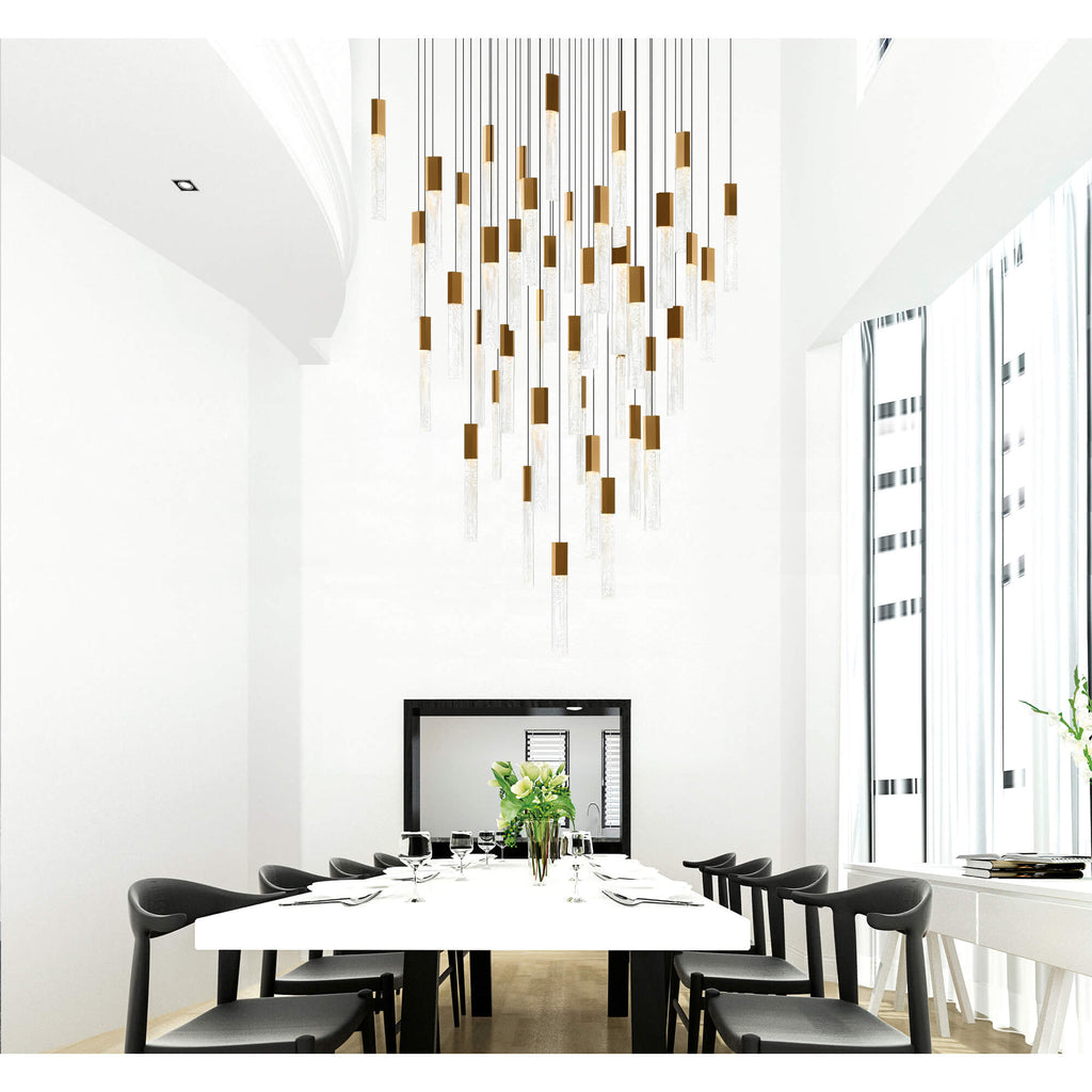 CWI LIGHTING  GRETA INTEGRATED LED BRASS CHANDELIER 1589P36-41-624