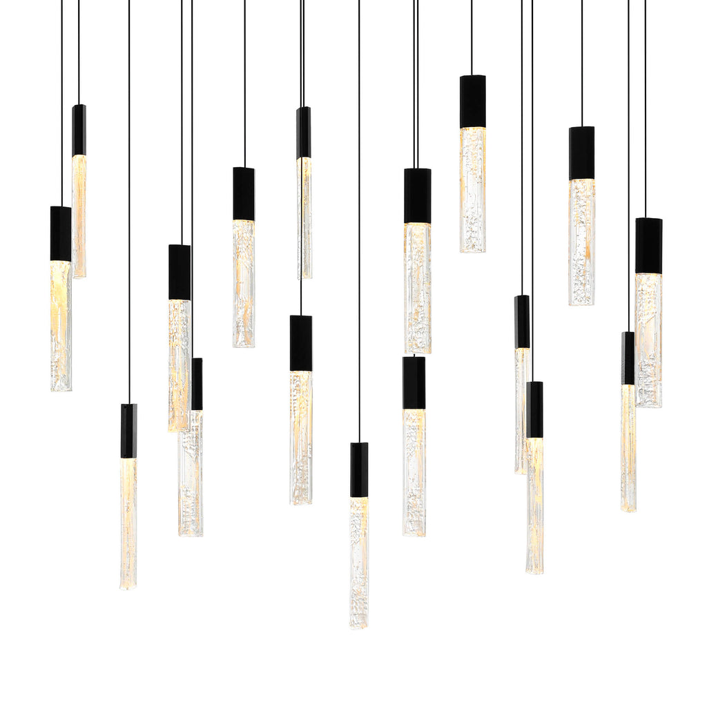 CWI LIGHTING  GRETA INTEGRATED LED BLACK CHANDELIER 1589P48-17-101-RC