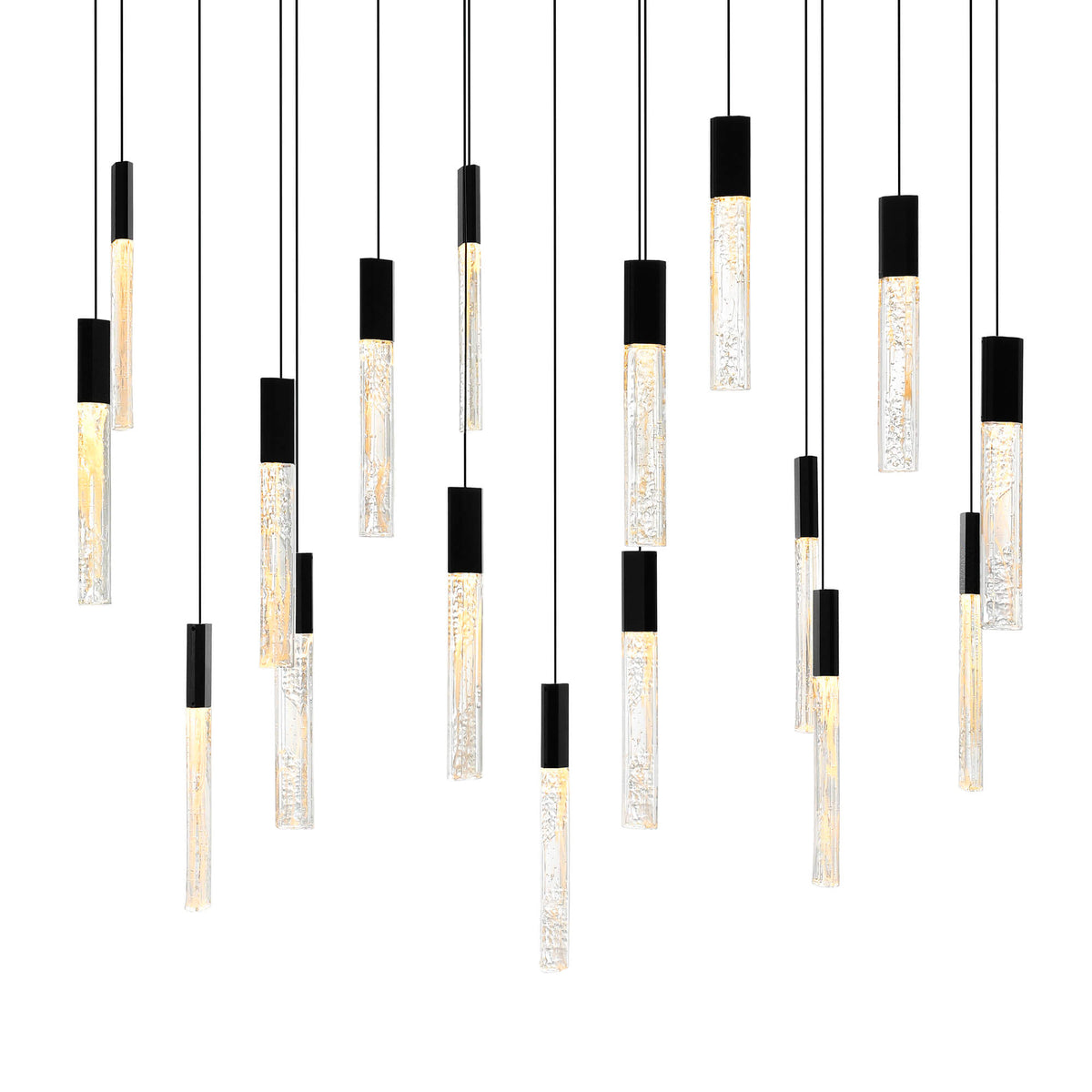 CWI LIGHTING  GRETA INTEGRATED LED BLACK CHANDELIER 1589P48-17-101-RC