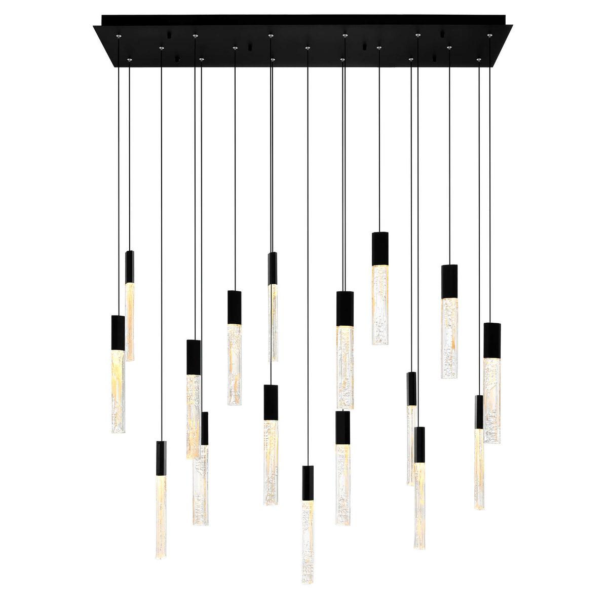 CWI LIGHTING  GRETA INTEGRATED LED BLACK CHANDELIER 1589P48-17-101-RC